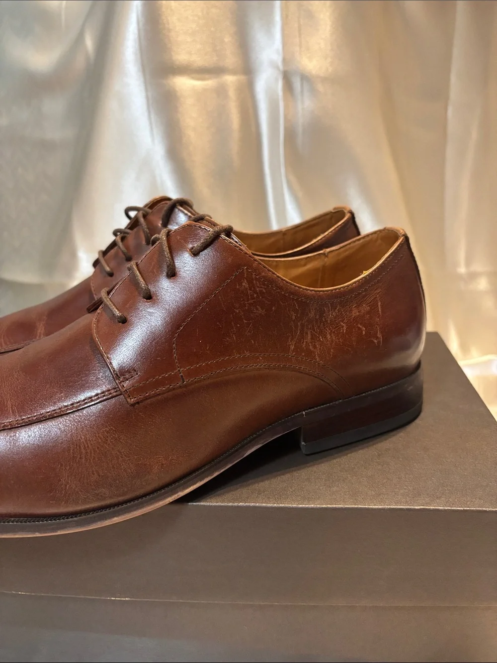Florsheim Classic Cognac Leather Derby Shoes for Men